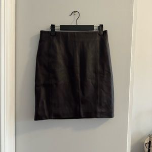 IRO Dark Brown Leather Skirt